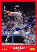 Autograph Warehouse 245082 Randy Bush Autographed Baseball Card - Minnesota Twins 1988 Score - No. 292