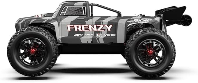 1:12 4WD RC Monster Truck Brushless Motor 70+km/h High Speed Double 3S Li-Po Battery with Balance Charger Waterproof All-Terrain Hobby Grade Remote Control Car for Adults