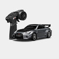 1/43 Scale RC Drift Car Mini GTR35 RC Model Car 2.4GHz 4WD RC Alloy Vehicles with Gyro &amp LED Lights for Adults Hobby Toys (Gray)