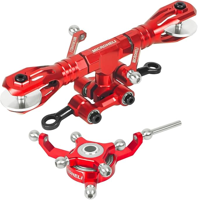 MICROHELI Precision CNC Aluminum Flybarless Head System (RED) - Blade Revolution 235 CP