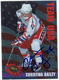 Sports Memorabilia Autograph Warehouse 24982 Christina Bailey Autographed Hockey Card Team USA