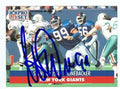 Sports Memorabilia Autograph Warehouse 20002 Steve Deossie Autographed Football Card New York Giants 1991 Pro Set No. 58