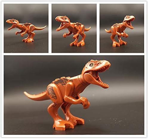 Toysvill Compatible Dinosaurs Mini Figures for Jurassic World Building Blocks Toys (Set of 20 Pieces) with Moving Parts. T Rex Dragon Sword Pterodactyl Tyrannical Dragon Stygimoloch et al.