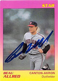 Sports Memorabilia Autograph Warehouse 246163 Beau Allred Autographed Baseball Card - Canton Akron Cleveland Indians 1989 Star - No. 1