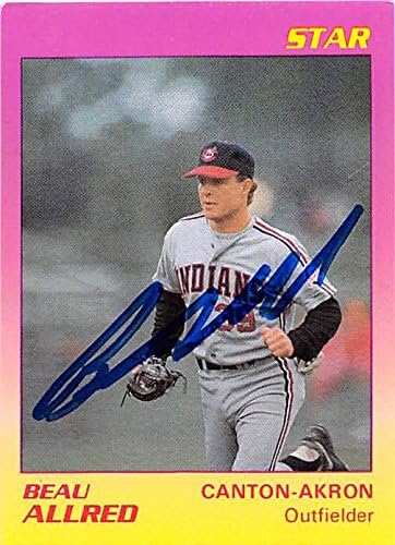 Sports Memorabilia Autograph Warehouse 246163 Beau Allred Autographed Baseball Card - Canton Akron Cleveland Indians 1989 Star - No. 1