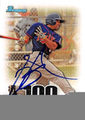 Sports Memorabilia Autograph Warehouse 246519 Ben Revere Autographed Baseball Card - Minnesota Twins 2010 Bowman Topps 100 - No. TP94 Rookie