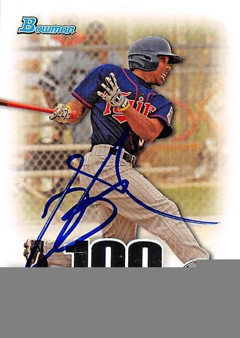 Sports Memorabilia Autograph Warehouse 246519 Ben Revere Autographed Baseball Card - Minnesota Twins 2010 Bowman Topps 100 - No. TP94 Rookie