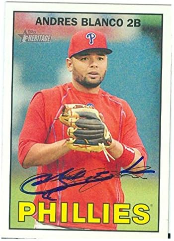 Autograph Warehouse 247288 Andres Blanco Autographed Baseball Card - Philadelphia Phillies 2016 Topps Heritage - No. 377