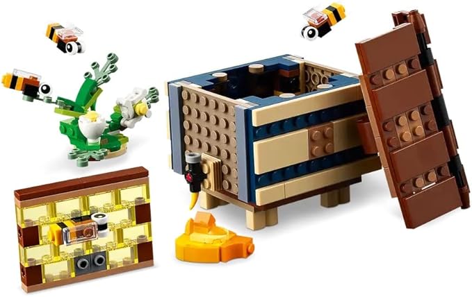 LEGO Creator 3in1 Birdhouse 31143 Birds to Hedgehog to Beehive Set Forest Animal Figures Building Toys for Kids Ages 8 Years and Over Colorful Toy Set Gift Idea