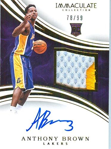 2015 Immaculate Authentic Anthony Brown Autograph Rookie Game Worn Patch Card