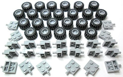 LEGO City - Wheel Tire and Axle-Set Grey - 72 Pieces. Delivery as Illustrated in Blister-Pack