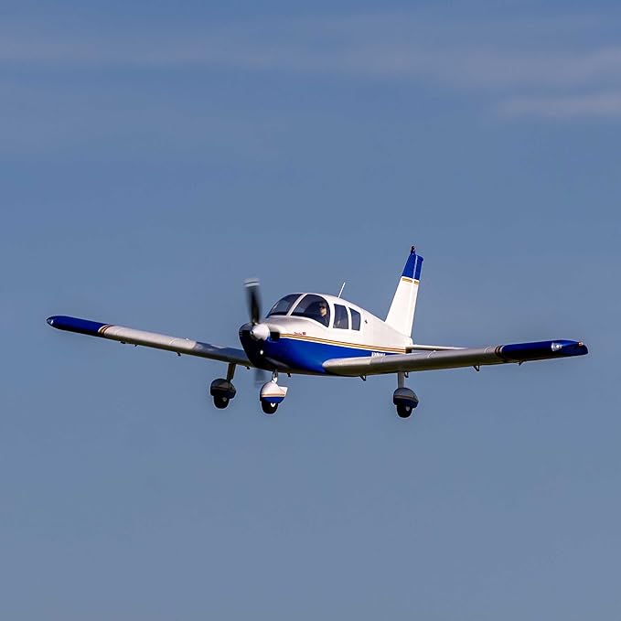 E-flite RC Airplane Cherokee 1.3M Blue BNF Basic AS3X and Safe Select EFL05450