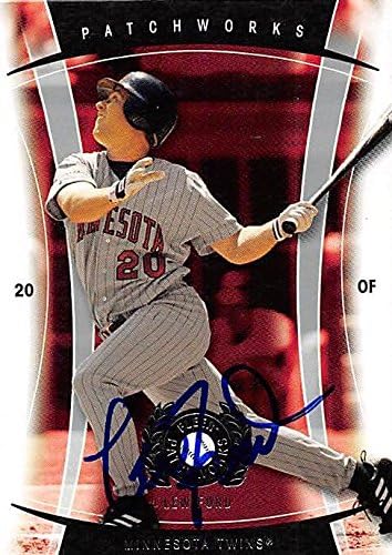 Sports Memorabilia Autograph Warehouse 245255 Lew Ford Autographed Baseball Card - Minnesota Twins 2005 Fleer Patchworks - No. 22