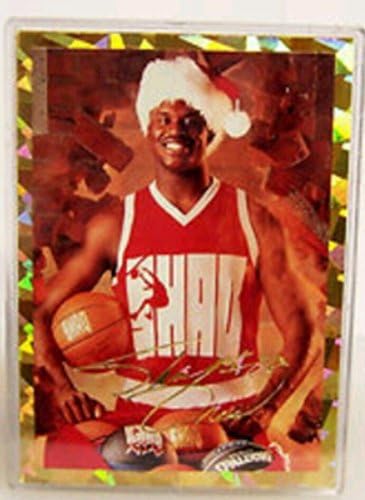 SHAQ Shaquille O'neal Special Christmas Card 1 of 15000 Basketball Card Shaq wearing a Stocking Santa Hat