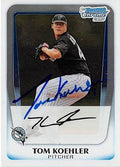 Sports Memorabilia Autograph Warehouse 249415 Tom Koehler Autographed Baseball Card - Miami Marlins 2011 Topps Bowman Chrome - No. BCP129 Rookie