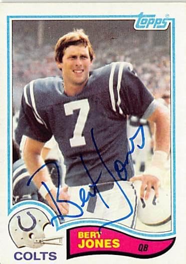 Autograph Warehouse 58836 Bert Jones Autographed Football Card Baltimore Colts 1982 Topps No .16