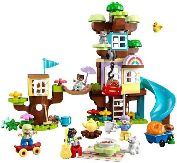 Lego DUPLO 3in1 Tree House 10993 Creative Building Toy for Toddlers Includes 8 Figures for Teaching Social Skills Playing Together and Group Play Great Birthday Gift for Kids