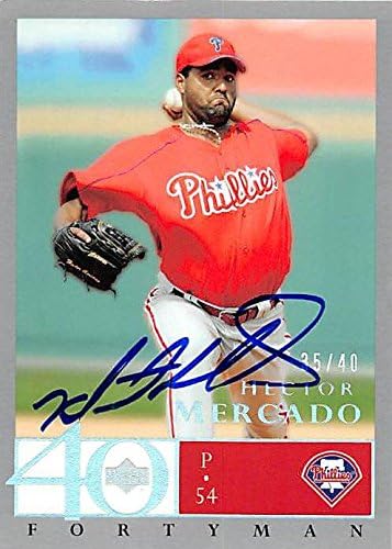 Sports Memorabilia Autograph Warehouse 244587 Hector Machado Autographed Baseball Card - Philadelphia Phillies FT 2003 Upper Deck Fortyman - No. 680