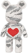 PIANTION Animal Love Heart Bear Micro Building Blocks Set(6000PCS XQ015) 16.9in High SeriesGifts Suitable for Adults