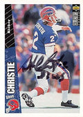 Sports Memorabilia Autograph Warehouse 301903 1996 Upper Deck Steve Christie Autographed No.200 Football Card - Buffalo Bills