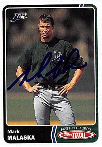 Sports Memorabilia Autograph Warehouse 247743 Mark Malaska Autographed Baseball Card - Tampa Rays 2003 Topps Total 1st Year - No. 948 Rookie