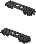 MOC City Creative Building Set – Train Base Wheels Low-Loader Truck &amp Railway Tracks DIY Kit (Compatible with Technical Parts 92339 92088 4025) (2PCS Train Base)
