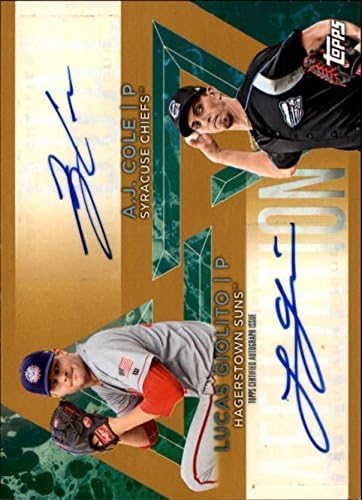 2015 Topps Pro Debut Affiliation Autograph A.J. Cole Lucas Giolito AUTO 5/35 RC Rookie MLB Baseball Trading Card
