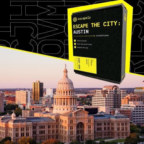 Austin Outdoor Escape Room | Real City Scavenger Hunt | Gifts for Adults &amp Families | 1-6 Players 2-3 Hours 1.5 Miles Walking Distance