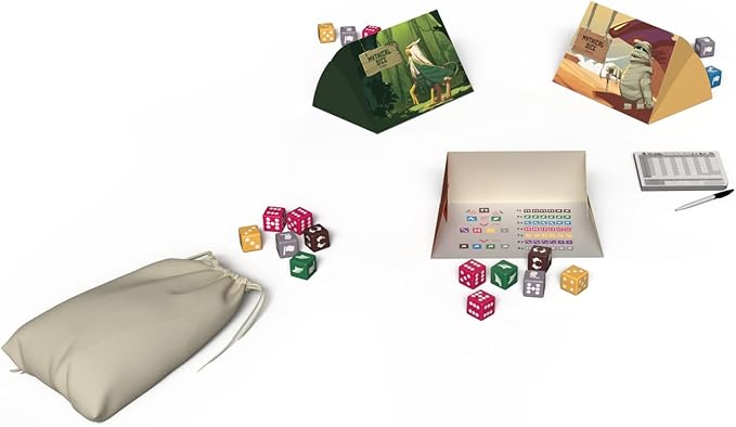 IELLO: Mino Dice - Family Bidding Board Game Trick-Taking Dice &amp Card Game Become Champion of The Labyrinth Fantasy Ages 8+ 3-6 Players 30 Min