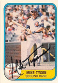 Sports Memorabilia Autograph Warehouse 248525 Mike Tyson Autographed Baseball Card - Chicago Cubs 1981 Fleer - No. 315