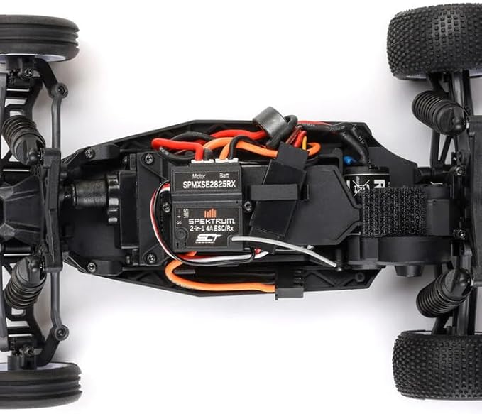 Helidirect Losi RC Car Micro-B 2WD Brushed Mini RC Buggy 1/24 Scale RTR Assemble Kit - Remote Control Car RC Cars Micro Racing RC Buggy 1/24 Scale (Silver - LOS00007T2)
