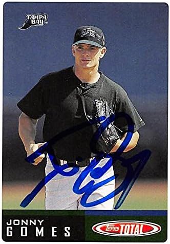 Sports Memorabilia Autograph Warehouse 247488 Jonny Gomes Autographed Baseball Card - Tampa Rays 2002 Topps Total - No. 244