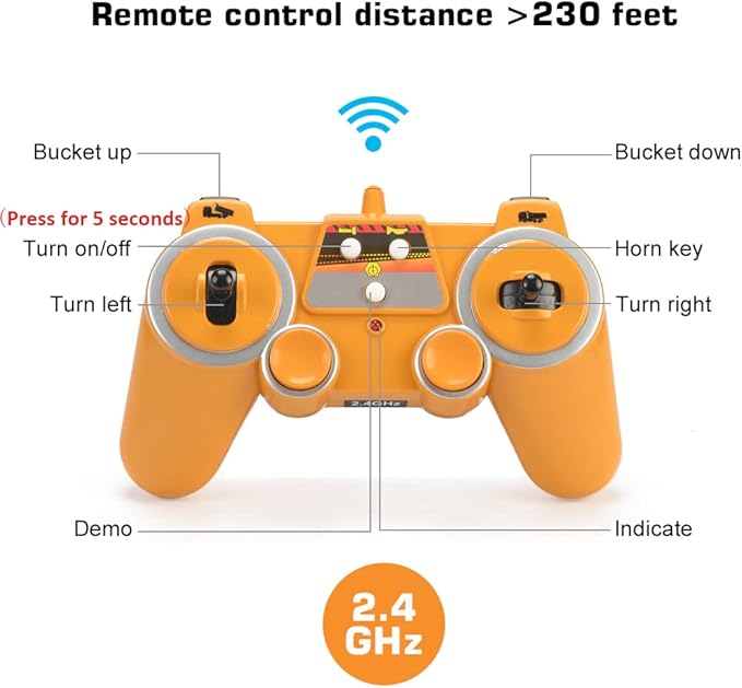 DOUBLE E Volvo RC Dump Truck Toy for Kids Articulated Hauler Remote Control Construction Toys Vehicles with Lights Birthday Gifts Ideas for Boys Age 6 7 8 9 10 Year Old and up