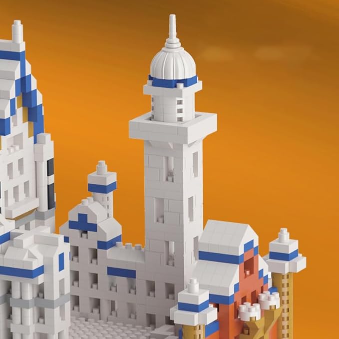 2801Pcs Swan Castle Architecture Micro Building Bricks Model Kit for Adults – Detailed Architectural Display Model – Ages 14+