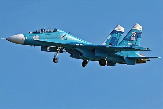 Fms Rc Plane 6 Channel Remote Control Airplane SU-27 70mm Ducted Fan 12-Blade EDF Rc Planes for Adults PNP (No Radio Battery Charger)