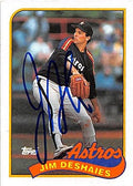 Sports Memorabilia Autograph Warehouse 247941 Jim DeShaies Autographed Baseball Card - Houston Astros 1989 Topps - No. 341