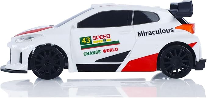 2.4GHz 1:43 Full Scale RC Drift Car High Speed 15km/h Speed 4WD RTR Mini Car 3-Speed Modes Multifunctional Lights Gyroscope Hobby Grade Model for Christmas Birthday Gift