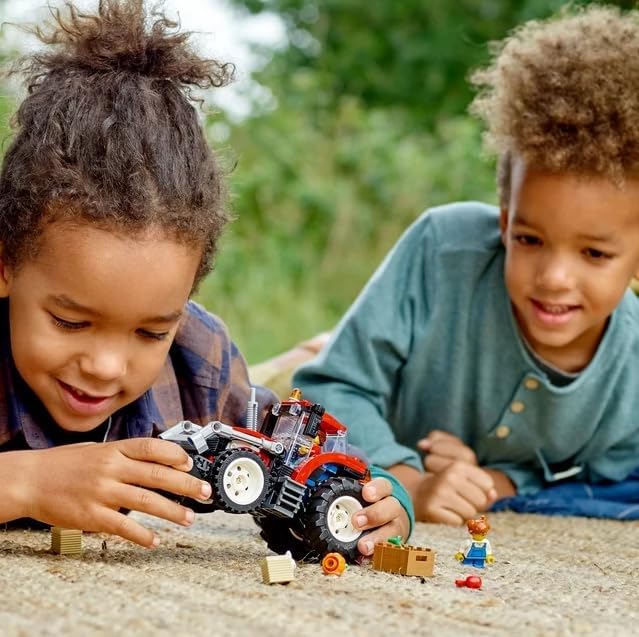 LEGO City Big Wheel Gift Set 66772 2in1 Tractor and Construction Digger Building Toy Sets Plus Farm Garden &amp Scarecrow Bonus Pack Great Gift for Boys and Girls Ages 5 and up