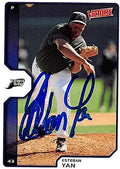 Sports Memorabilia Autograph Warehouse 247659 Esteban Yan Autographed Baseball Card - Tampa Rays 2002 Upper Deck Victory - No. 63