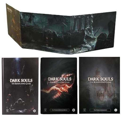 Steamforged Games Dark Souls RPG Book Bundle: Core Book The Tome of Strange Beings The Tome of Journeys and GM Screen (4 Items)