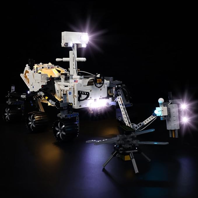 Kyglaring LED Lighting Kit for Lego Technic NASA Mars Rover 42158 Building Set (No Model) - Light Set Compatible with 42158 Perseverance Advanced - Without Building Set (Classic Version)
