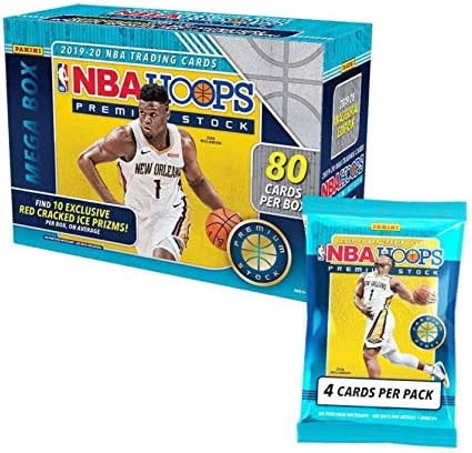 2020 NBA Hoops Premium Stock Basketball Trading Card Mega Box