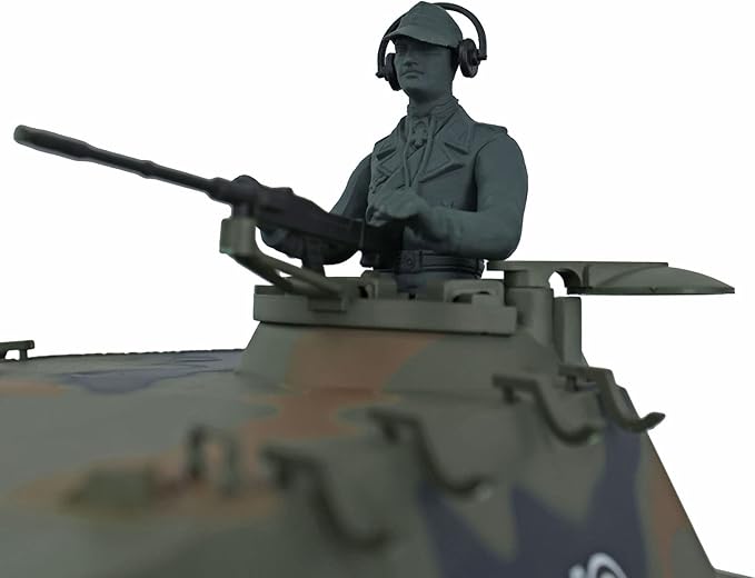 US in Stock 2.4Ghz Heng Long 1/16 7.0 Plastic Ver German Panther V RTR RC Tank 3819 340° Rotating Turret Infrared Combat Idle Smoking Lifting Barrel Light Sound Airsoft Shoot
