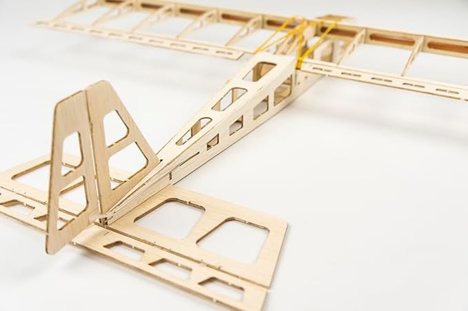 Balsa Wood Airplane R03 STICK-06 Model Aircraft 580mm Wingspan Unassembled Flying Model Aircraft to Build DIY RC Airplane Kit for Adults Beginners (KIT Only w/o Power System or Radio Control)