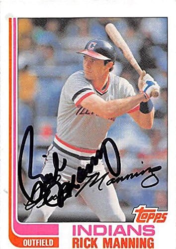 Sports Memorabilia Autograph Warehouse 246042 Rick Manning Autographed Baseball Card - Cleveland Indians 1982 Topps - No. 202
