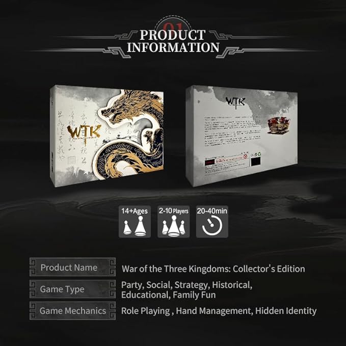 SanGuoSha 三国杀 Collector’s Edition – Strategy &amp Deduction Board Game | 2–10 Players | 20–40 Minutes | Perfect for Family or Outdoor Gatherings Collecting and Gifting