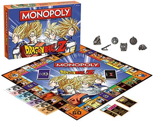 MONOPOLY Dragon Ball Z Board Game | Recruit Legendary Warriors GOKU VEGETA and GOHAN | Official Dragon Ball Z Anime Series Merchandise | Themed Monopoly Game