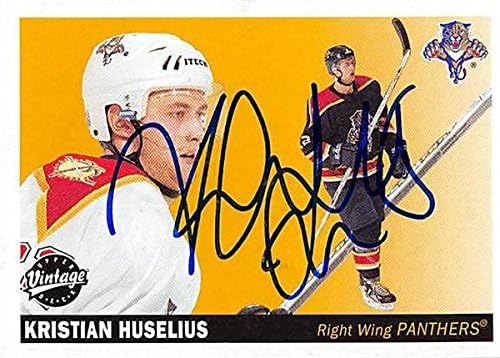 Sports Memorabilia Autograph Warehouse 224115 Kristian Huselius Autographed Hockey Card - Florida Panthers 2002 Upper Deck Vintage - No. 114