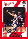 Sports Memorabilia Autograph Warehouse 527683 Tom Burleson Autographed Basketball Card - North Carolina State 1989 Collegiate Collection Coca Cola No.33