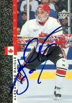 Sports Memorabilia Autograph Warehouse 67528 Alexandre Daigle Autographed Hockey Card Team Canada 1996 Upper Deck No. 188